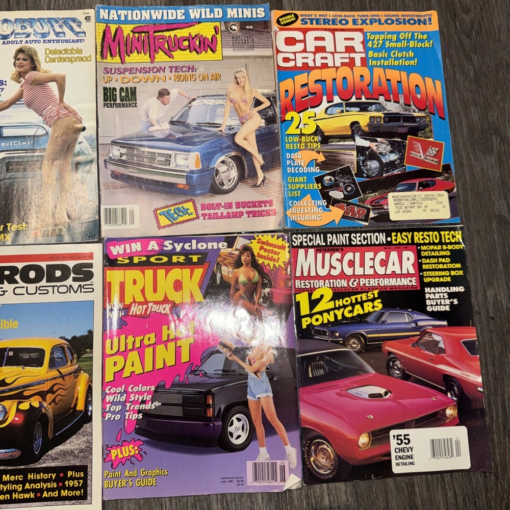 Vintage Car Magazine Lot of 6 Hot Rod Car Craft Muscle Car Review Mini Truck Vtg - Picture 3 of 5